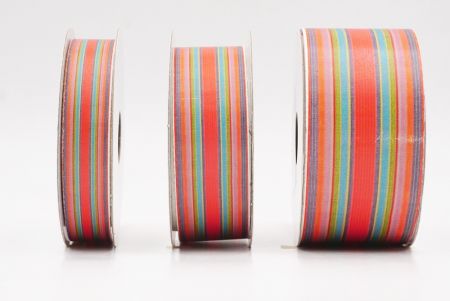 Червоний та Зелений Градієнт Смугастий Тканинний Риббон Набір_AI